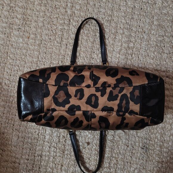 Coach Leopard Print Shoulder Bag - Black and Tan - Picture 10 of 16